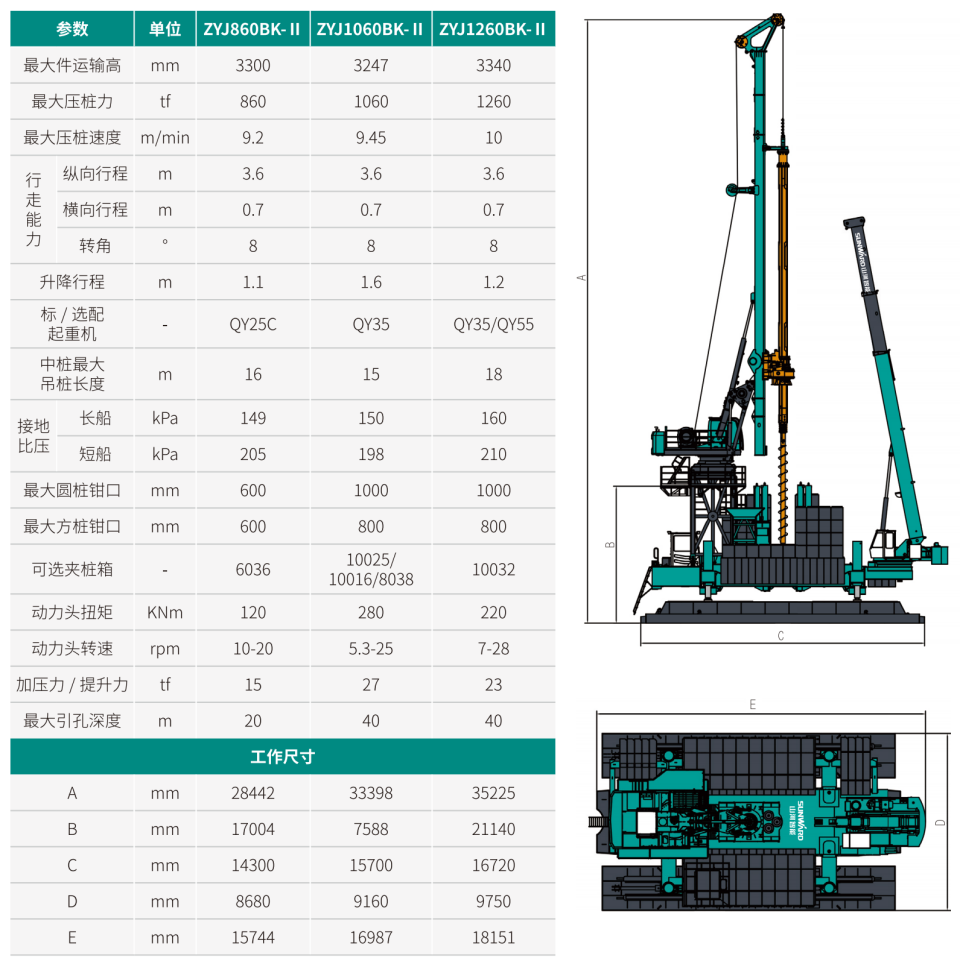ZYJ1060BK-II 引孔式靜力壓樁機(jī)